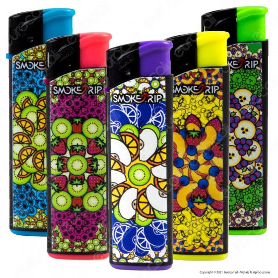 SmokeTrip Accendini Elettronici Ricaricabili Fantasia Fruit Mandala - SmokeTrip Accendini Elettronici Ricaricabili Fantasia Fruit Mandala -