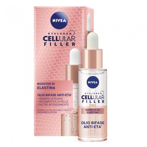 Nivea Hyaluron Cellular Filler Olio Bifase Anti-Età - Flacone da 30ml Nivea Hyaluron Cellular Filler Olio Bifase Anti-Età - Flacone da 30ml