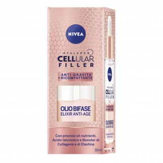 Nivea Hyaluron Cellular Filler Olio Bifase Anti-Età - Flacone da 30ml