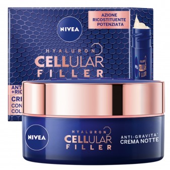 Nivea Hyaluron Cellular Filler Crema Notte Anti-Gravità - Barattolo