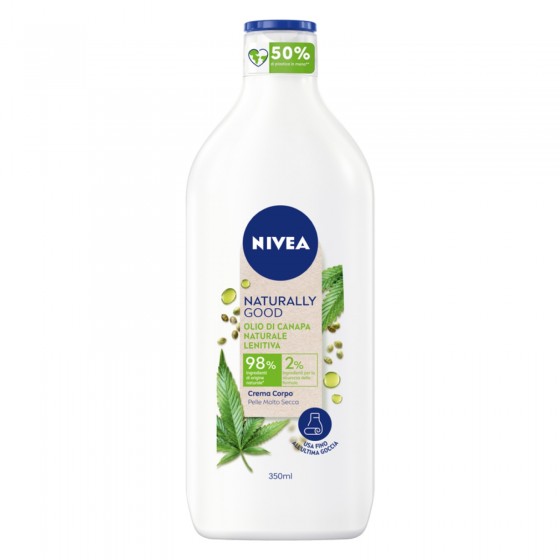 Nivea Naturally Good Crema Corpo Lenitiva con Olio di Canapa per Nivea Naturally Good Crema Corpo Lenitiva con Olio di Canapa per