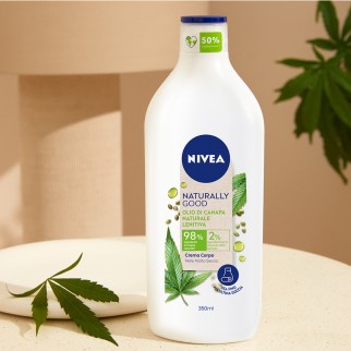Nivea Naturally Good Crema Corpo Lenitiva con Olio di Canapa per