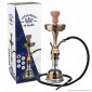 Champ Al Malik Missour Narghilè Shisha in Vetro Trasperente e Dettagli Oro 1 Hose mod. 40508233 - Altezza 50 cm [TERMINATO]