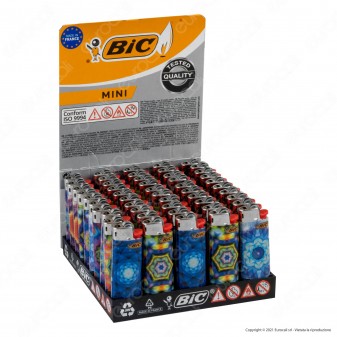 Bic Mini J25 Piccolo Fantasia Kaleidoscope - Box da 50 Accendini