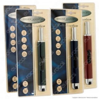 Silver Match Accendigas Elettronico Ricaricabile Multifunzione -