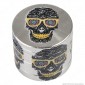 Immagine 3 - Grinder Champ High Tritatabacco Mini in Metallo 4 Parti Silver Skull