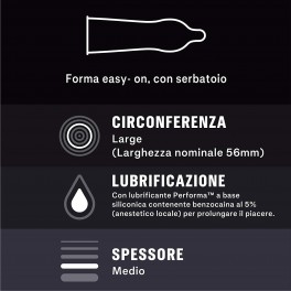 Preservativi Durex Retard ad Azione Ritardante e Forma Easy-On -