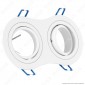 V-Tac VT-783RD Portafaretto Orientabile da Incasso per 2 Lampadine GU10 e GU5.3 - SKU 3601