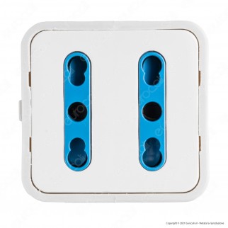 Ecova Multipresa con 1 Spina CEE industriale 16A 2P+T e 2 Prese
