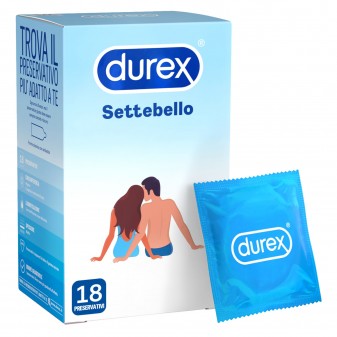 Preservativi Durex Settebello Classico - Scatola da 18 Pezzi