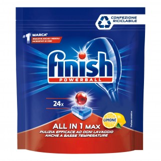 Finish Powerball Tutto in 1 Max al Limone per Lavastoviglie - 24