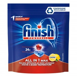Finish Powerball Tutto in 1 Max al Limone per Lavastoviglie - 24