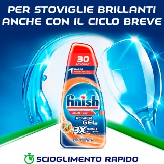 Finish Power Gel All in 1 Max Trappola Anti Odore per Lavastoviglie -