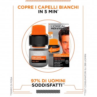 L'Oréal Men Expert One Twist Colorazione All-in-One Tinta per Uomo