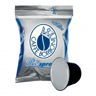 50 Capsule Caffè Borbone Respresso Miscela Blu - Cialde Compatibili Nespresso