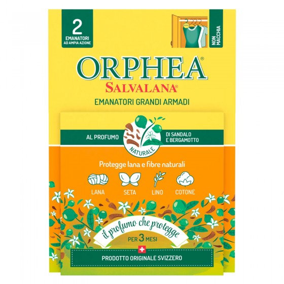 Orphea Salvalana Emanatori Grandi Armadi Protegge Lana e Fibre Orphea Salvalana Emanatori Grandi Armadi Protegge Lana e Fibre