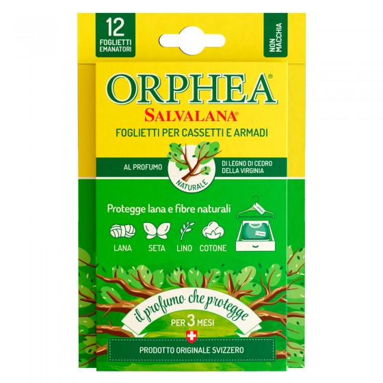 Orphea Salvalana Foglietti Cassetti e Armadi Protegge Lana Profumo Orphea Salvalana Foglietti Cassetti e Armadi Protegge Lana Profumo