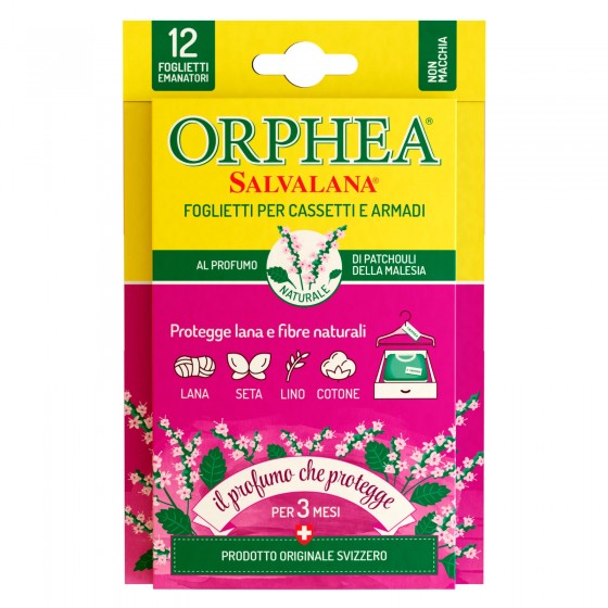 Orphea Salvalana Foglietti Cassetti e Armadi Protegge Lana Fibre Orphea Salvalana Foglietti Cassetti e Armadi Protegge Lana Fibre