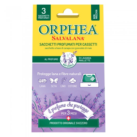 Orphea Salvalana Sacchetti Per Cassetti Protegge Lana Profumo di Orphea Salvalana Sacchetti Per Cassetti Protegge Lana Profumo di