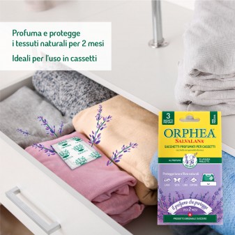 Orphea Salvalana Sacchetti Per Cassetti Protegge Lana Profumo di