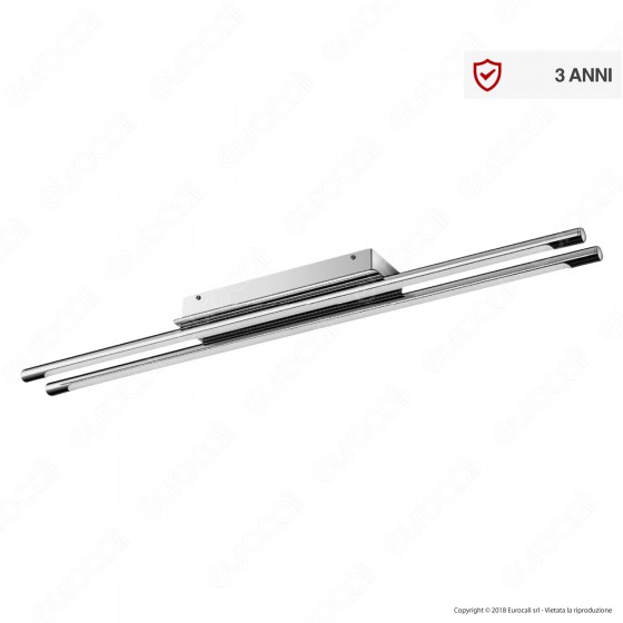 V-Tac VT-7037 Lampada Doppia da Soffitto Wall Light Cromata 36W - SKU V-Tac VT-7037 Lampada Doppia da Soffitto Wall Light Cromata 36W - SKU