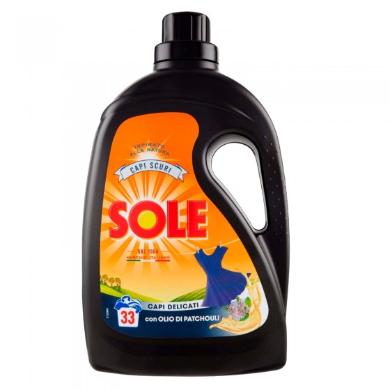 Sole Detersivo Liquido Capi Scuri e Delicati per Bucato in Lavatrice Sole Detersivo Liquido Capi Scuri e Delicati per Bucato in Lavatrice