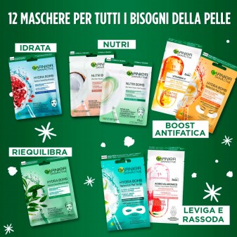 Garnier Skinactive Calendario dell'Avvento con 12 Maschere Viso