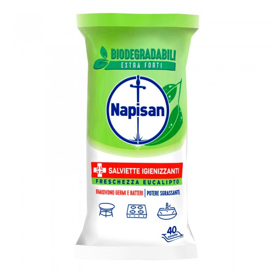 Napisan Salviette Biodegradabili Igienizzanti Eucalipto - Confezione Napisan Salviette Biodegradabili Igienizzanti Eucalipto - Confezione