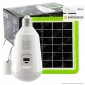 V-Tac Smart VT-2417 Lampadina LED 7W Bulb A65 Changing Color 3in1 Luce Emergenza Ricaricabile con Pannello Solare - SKU 2857