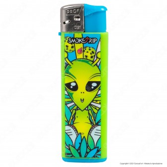SmokeTrip Color Accendini Elettronici Fantasia Alien - Box da 50