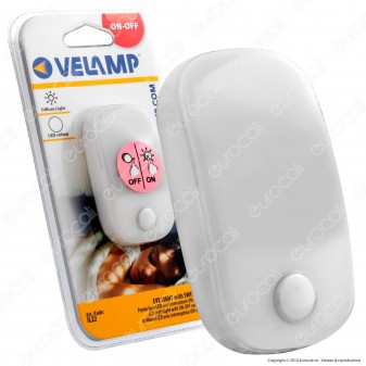 Velamp IL22 Punto Luce LED da Compagnia con pulsante ON-OFF 