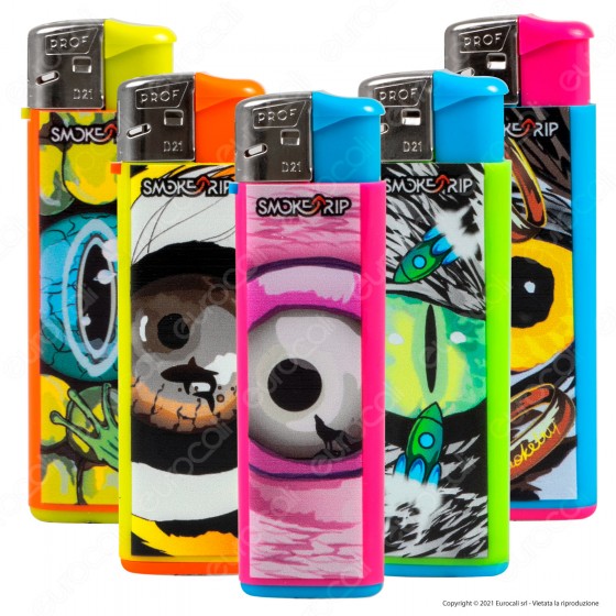 SmokeTrip Color Accendini Elettronici Fantasia Eyes - 5 Accendini SmokeTrip Color Accendini Elettronici Fantasia Eyes - 5 Accendini