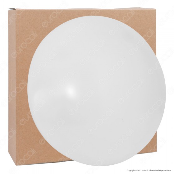FAI Plafoniera LED 18W IP44 Forma Circolare con Copertura Bianca FAI Plafoniera LED 18W IP44 Forma Circolare con Copertura Bianca