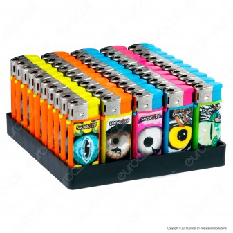 SmokeTrip Color Mini Accendini Elettronici Ricaricabili Fantasia Eyes - Box...