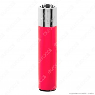 Clipper Large Fantasia Solid Fluo Mix - Serie da 4 Accendini