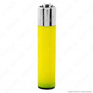 Clipper Large Fantasia Solid Fluo Mix - Serie da 4 Accendini