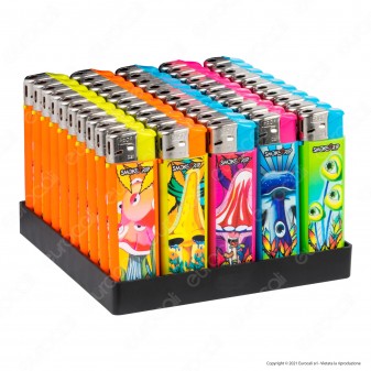 SmokeTrip Color Accendini Elettronici Fantasia Mushroom - Box da 50