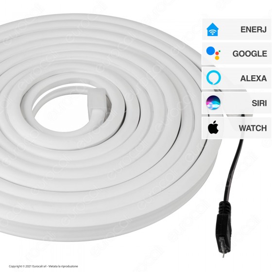 Ener-J Kit LED Striscia RGB Neon Flex Smart Wi-Fi 12V IP65 - Bobina Ener-J Kit LED Striscia RGB Neon Flex Smart Wi-Fi 12V IP65 - Bobina