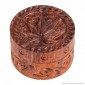 Immagine 2 - Grinder Tritatabacco 2 Parti in Legno con Incisioni Carved Leaf