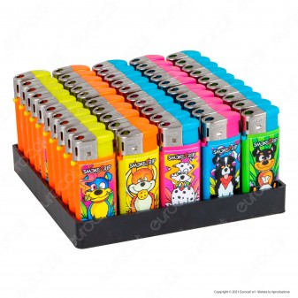 SmokeTrip Color Mini Accendini Elettronici Ricaricabili Fantasia Dog - Box da...