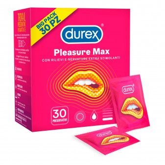 Preservativi Durex Pleasure Max Easy-On con Rilievi Stimolanti -