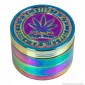 Immagine 2 - Grinder Tritatabacco 4 Parti in Metallo Amsterdam Colorazione Rainbow