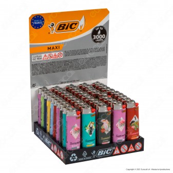 Bic Maxi J26 Grande Fantasia Geo Birds - Box da 50 Accendini