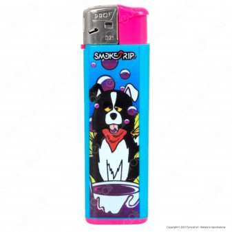 SmokeTrip Color Accendini Elettronici Fantasia Dog - Box da 50