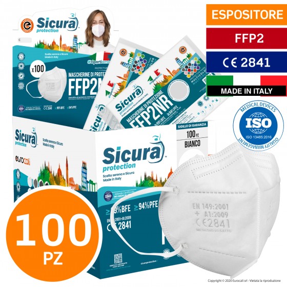 Sicura Protection Espositore con 100 Mascherine Sigillate Sicura Protection Espositore con 100 Mascherine Sigillate