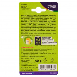 Mister Magic Ovetto Assorbiodori Frigo con Estratti Naturale di