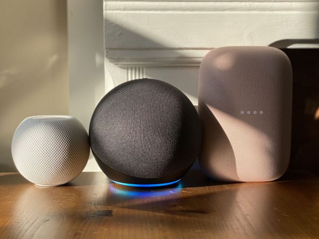 HomePod mini con Echo e Google Nest Audio