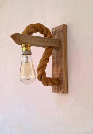 lampada da muro legno led filament