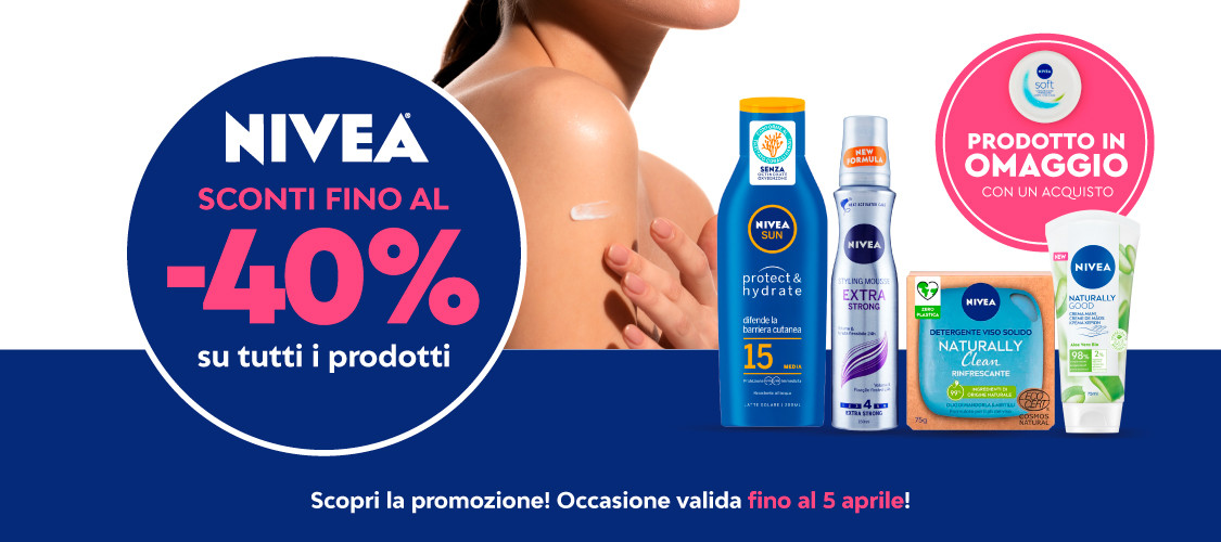 Scopri i prodotti Nivea scontati fino al 40%