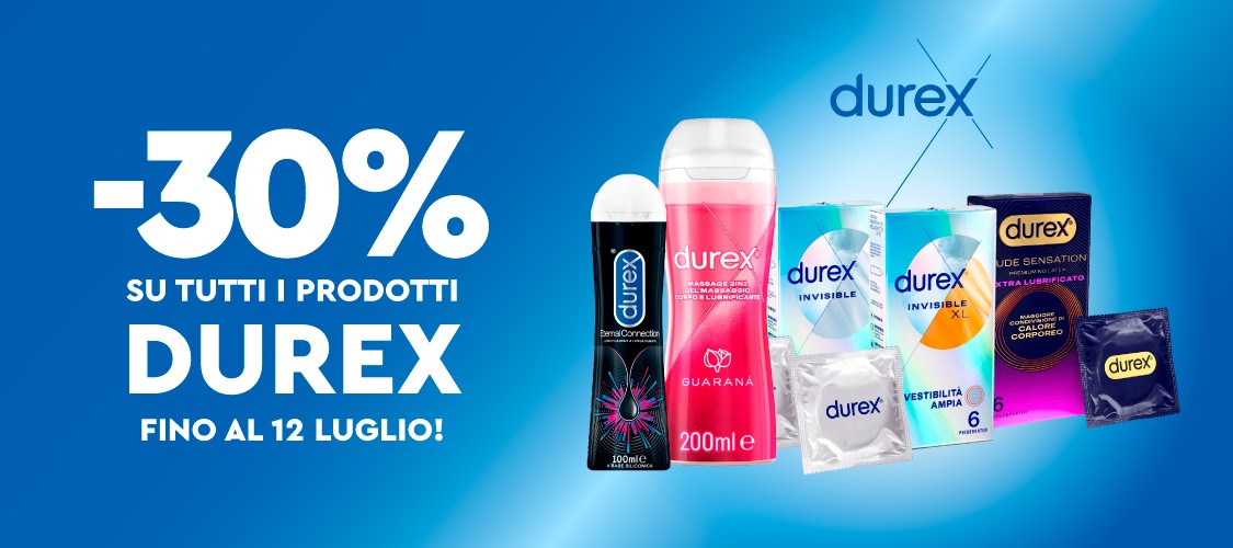 Scopri tutti i prodotti Durex scontati al 30%